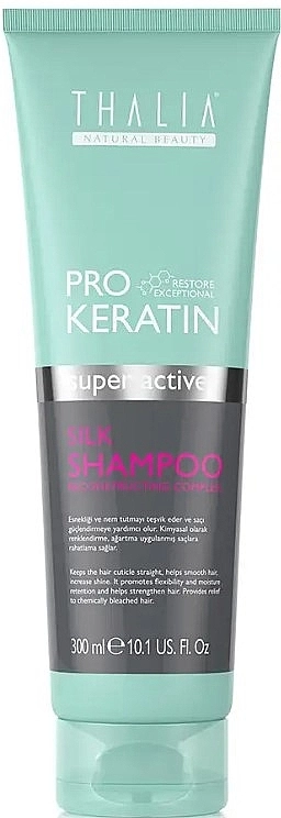 Thalia Шампунь для реструктуризації волосся з кератином та шовком Pro Keratin Silk Shampoo - фото N1