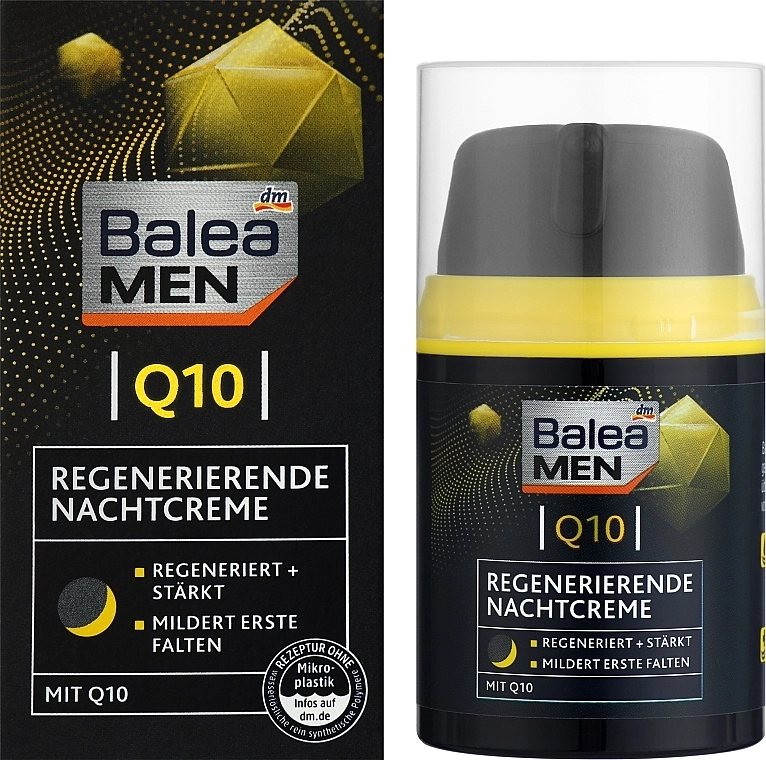 Balea Регенерирующий ночной крем для лица с коэнзимом Q10 Men Q10 Regenerating Night Cream - фото N2