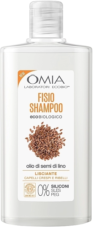 Omia Laboratori Ecobio Шампунь для волос с льняным маслом Linseed Oil Shampoo - фото N1