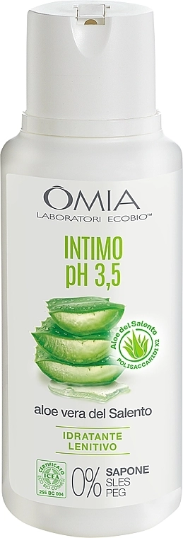 Omia Laboratori Ecobio Гель для інтимної гігієни "Алое вера" Intimwaschmittel pH 3,5 Aloe Vera - фото N1