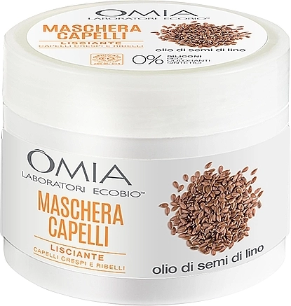 Omia Laboratori Ecobio Маска для волосся "Лляна олія" Linseed Oil Hair Mask - фото N1