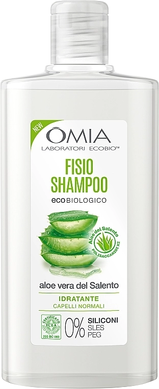 Omia Laboratori Ecobio Шампунь для волосся "Алое вера" Shampoo Aloe Vera - фото N1
