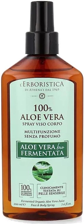 Athena's Спрей для обличчя та тіла Erboristica Aloe Vera Face & Body Spray - фото N1