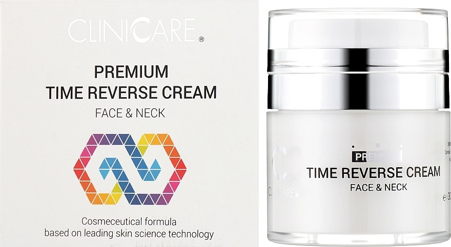 ClinicCare Антивіковий преміумкрем для обличчя та шиї Premium Time Reverse Cream - фото N2