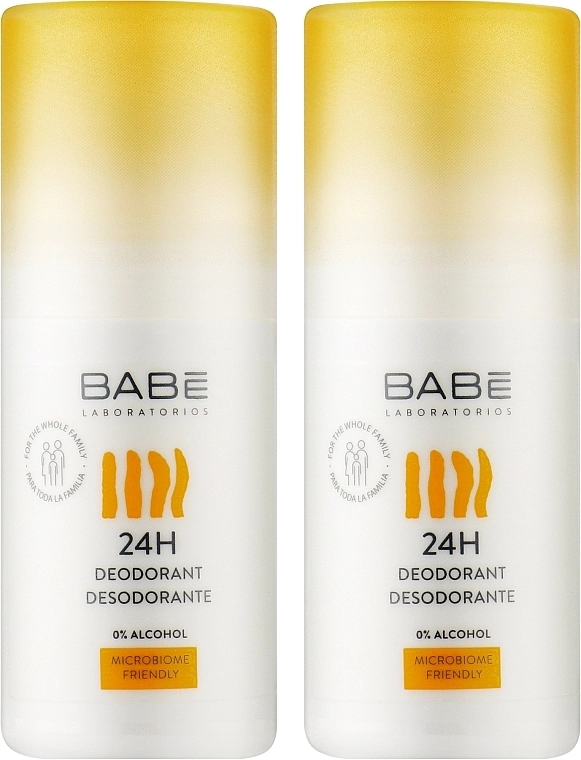 BABE Laboratorios Набір дезодорантів "24 години захисту" з пребіотиком Sensitive (deo/2x50ml) - фото N1