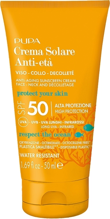 Pupa Антивозрастной солнцезащитный крем Anti-Aging Sunscreen Cream High Protection SPF 50 - фото N1