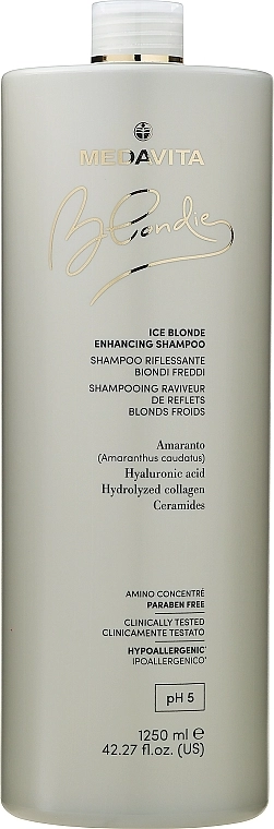 Medavita Шампунь для холодних відтінків блонду Blondie Ice Blonde Enhancing Shampoo - фото N3