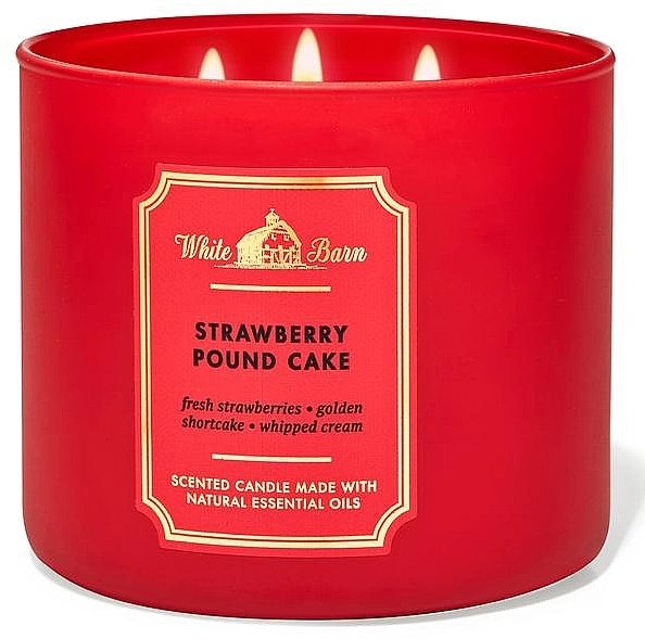 Bath & Body Works Аромасвеча "Strawberry Pound Cake" Bath and Body Works, 411g - фото N1