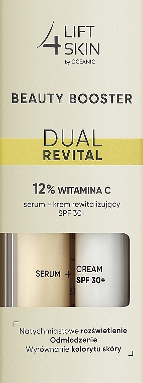 Lift4Skin Сироватка з вітаміном С + крем із SPF 30+ 2 в 1 Lift 4 Skin Beauty Booster Dual Revital 12% Vitamin C Serum + Cream SPF30+ - фото N1