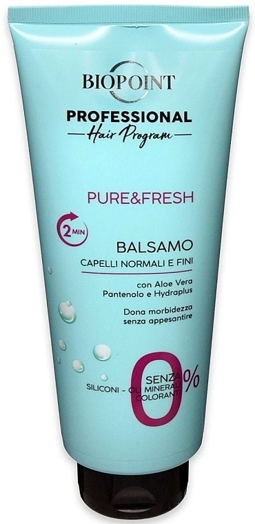 Biopoint Бальзам для нормальных и тонких волос Pure&Fresh Balsam - фото N1