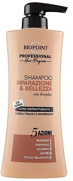 Biopoint Шампунь для крихкого та пошкодженого волосся Riparazione&Bellezza Shampoo - фото N1