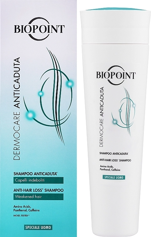 Biopoint Шампунь против выпадения волос для мужчин Shampoo Anticaduta Uomo - фото N2