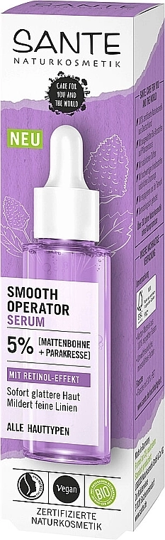 Sante Розгладжувальна сироватка для обличчя Smooth Operator Power Serum Retinol Effect - фото N3