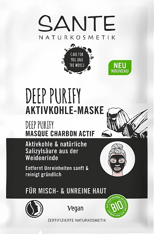 Sante Глибоко очищувальна маска з активованим вугіллям Deep Purify Mask - фото N1