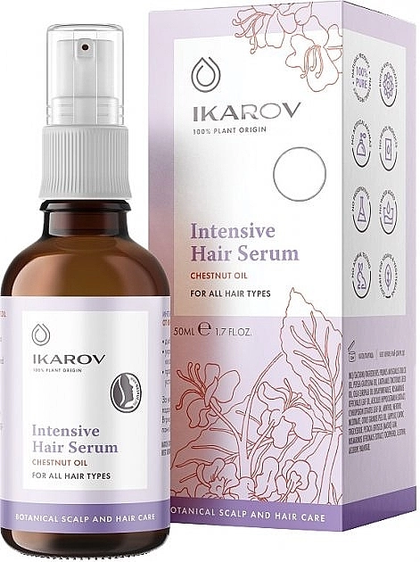 Ikarov Интенсивная сыворотка для волос Intensive Hair Serum With Chestnut Oil - фото N1