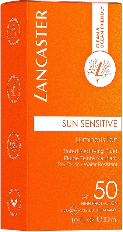 Lancaster Оттеночный матирующий флюид для лица Sun Sensitive Tinted Mattifying Fluid SPF50 - фото N3