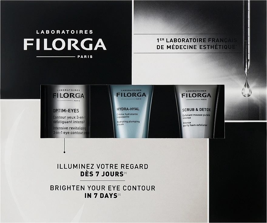 Filorga Набор Brightening Basic Coffret (eye/cr/15ml + f/cr/15ml + scrub/15ml) - фото N1