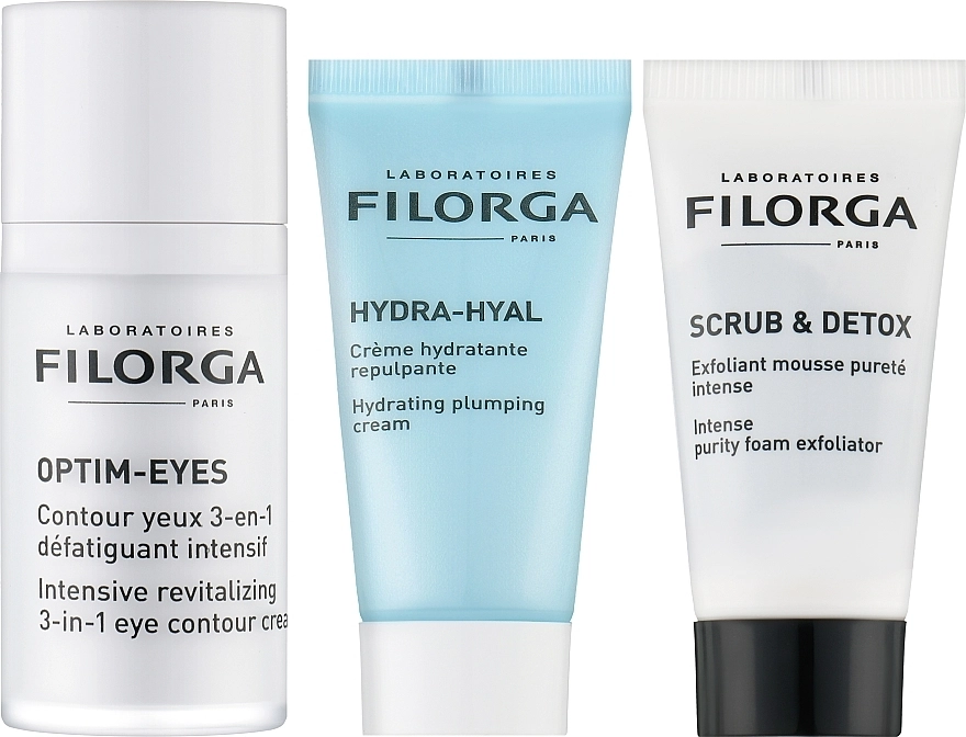 Filorga Набор Brightening Basic Coffret (eye/cr/15ml + f/cr/15ml + scrub/15ml) - фото N2