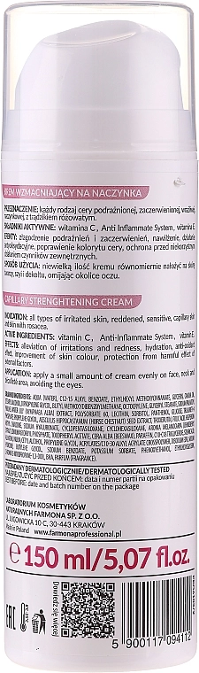 Farmona Professional Крем укрепляющий для кожи, склонной к куперозу Dermacos Capillary Stengthening Cream - фото N2