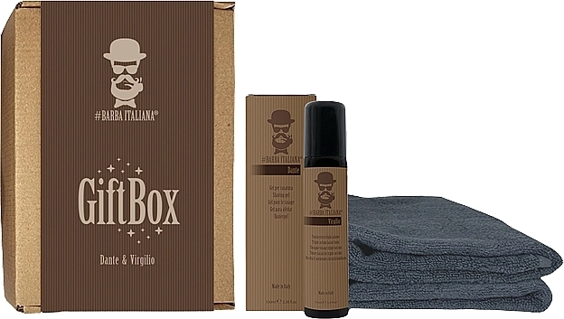 Barba Italiana Набір Dante & Virgilio Gift Box (sh/gel/100ml + spray/75ml + towel/1pc) - фото N1