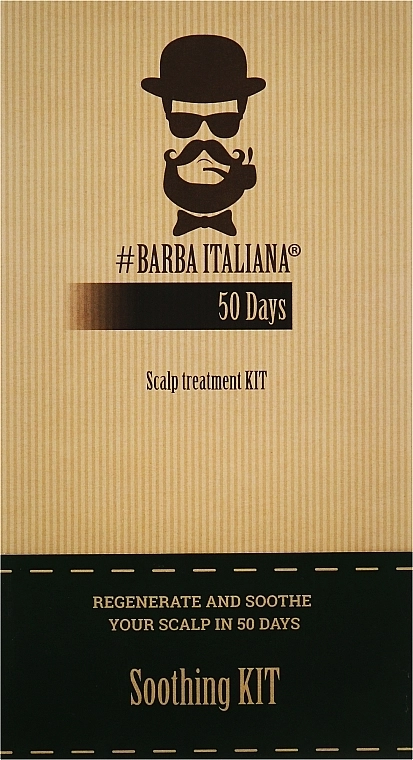 Barba Italiana Набор для чувствительной кожи головы Soothing Kit 50 Days (h/cr/250ml + shm/250ml + h/lot/50ml) - фото N1