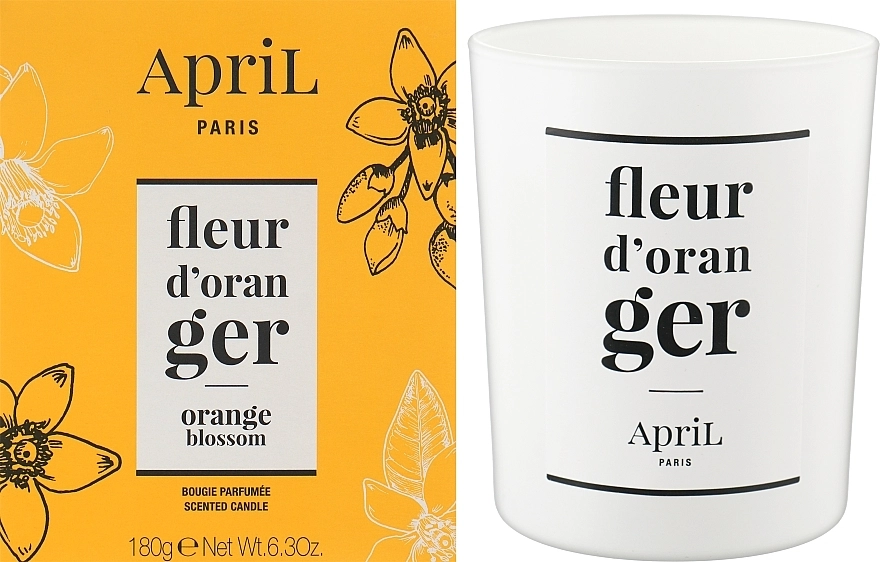 April Ароматична свічка "Квітка апельсина" Orange Blossom Scented Candle - фото N2
