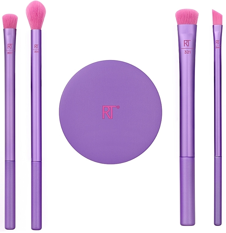 Real Techniques Afterglow IDC Eye Set (brush/4pcs + mirr/1pcs) - Set