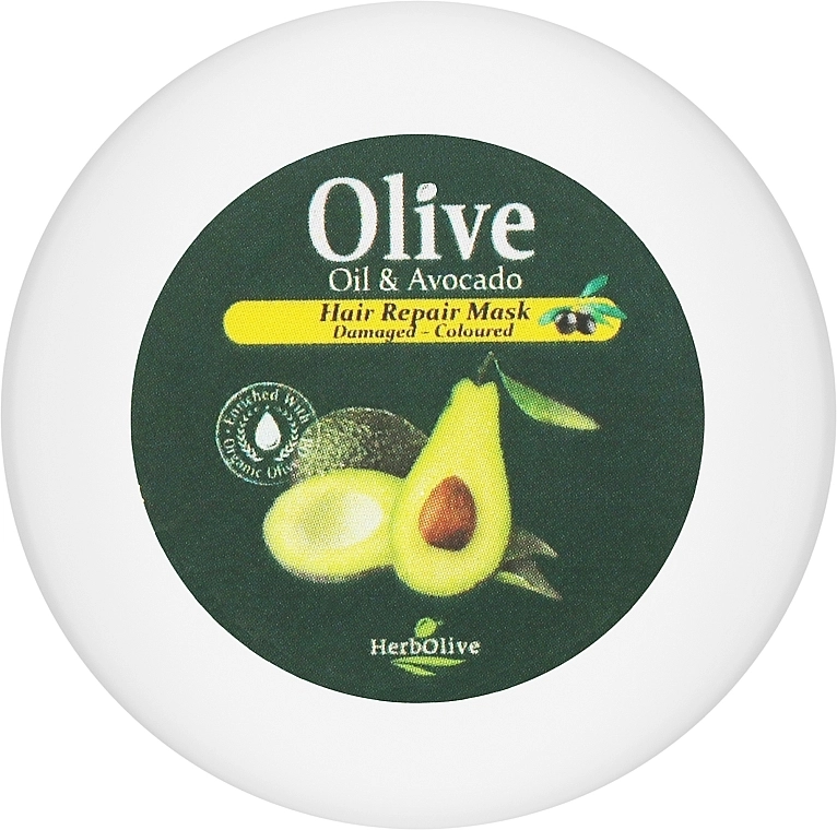 Madis Маска для волос с маслом оливы и авокадо HerbOlive Olive Oil & Avocado Hair Repair Mask (мини) - фото N1