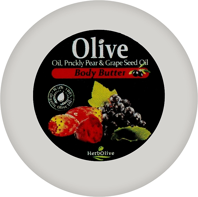 Madis Масло для тіла з опунцією та олією виноградних кісточок HerbOlive Olive & Prickly Pear & Grape Seed Oil Body Butter (міні) - фото N1