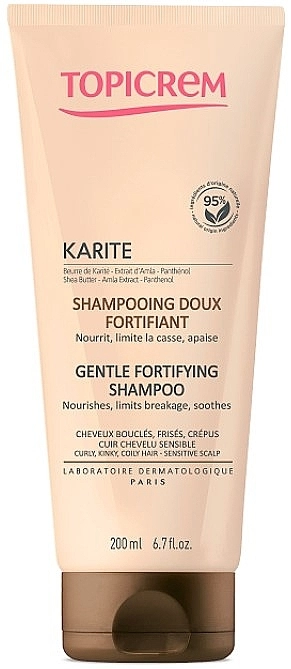 Topicrem Мягкий укрепляющий шампунь для волос с маслом ши Karite Gentle Fortifying Shampoo - фото N1