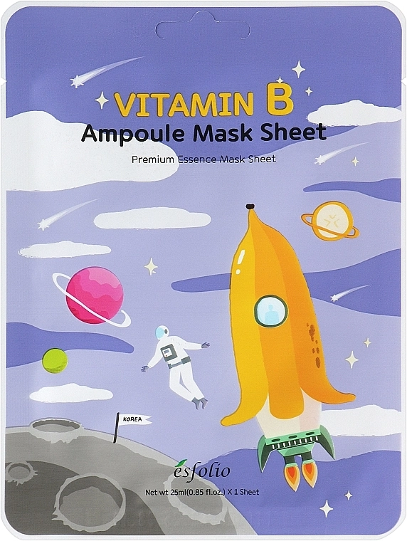 Esfolio Відновлювальна тканинна маска для обличчя з вітаміном В Vitamin B Ampoule Mask Sheet - фото N1