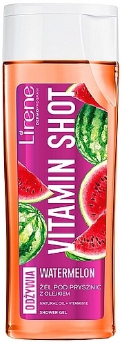 Lirene Гель для душа с арбузным маслом Vitamin Shot Shower Gel Sweet Watermelon Oil - фото N1