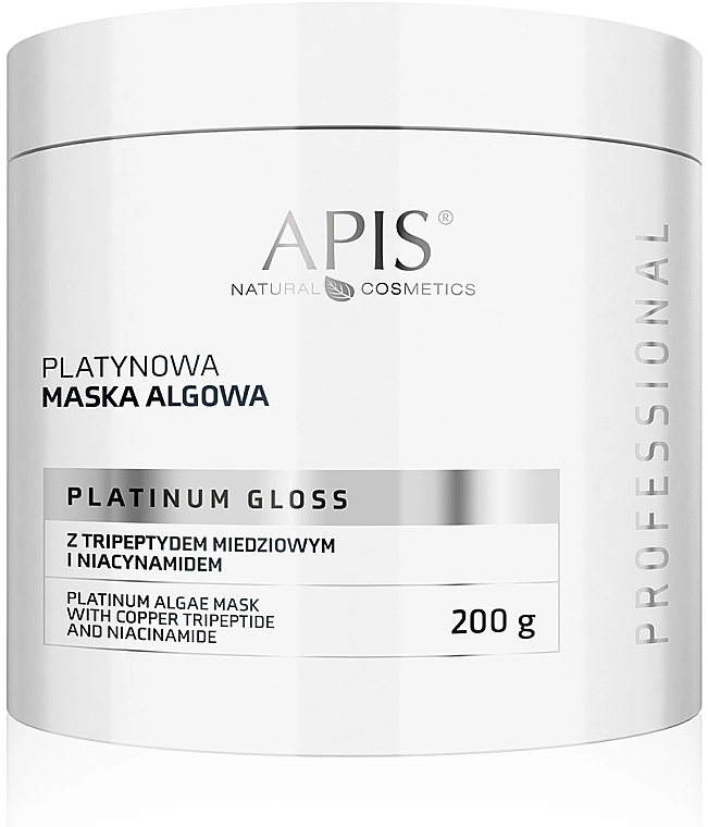 APIS Professional Платиновая маска из водорослей с трипептидом меди и ниацинамидом Platinum Gloss Platinum Algae Mask - фото N1