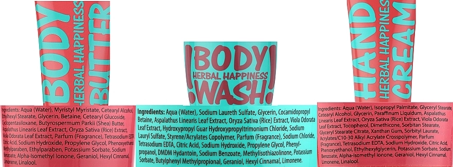 Mades Cosmetics Набір Herbal Happiness (b/butter/200ml+h/cr/100ml+sh/gel/350ml) - фото N3
