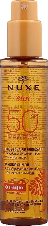 Nuxe Масло для загара Sun Tanning Oil High Protection SPF50 - фото N1