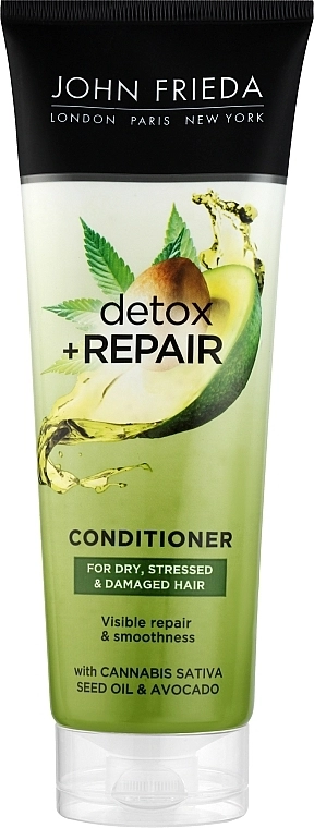 John Frieda Кондиціонер для відновлення та гладкості волосся Detox & Repair Conditioner (туба) - фото N1