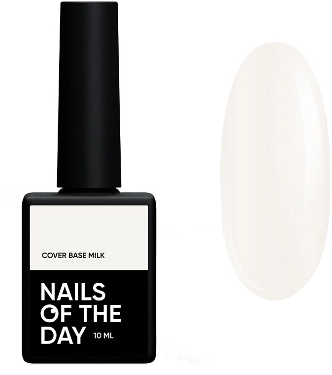Nails Of The Day Камуфлирующая база для ногтей, нежно-молочная Cover Base Milk - фото N2