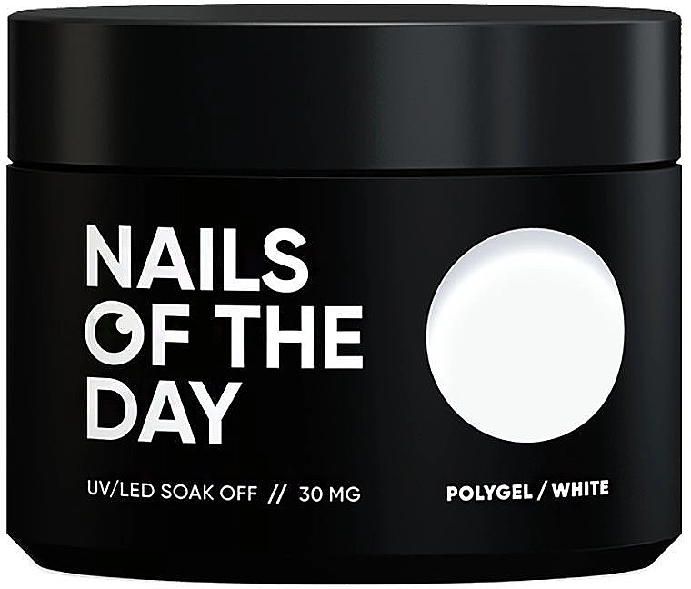 Nails Of The Day Полигель белый мелкозернистый Poly Gel White - фото N1