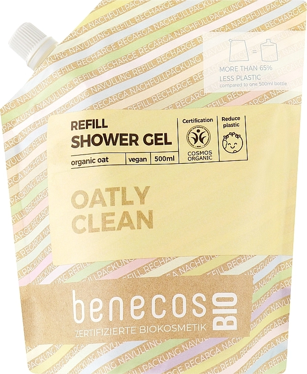 Benecos Гель для душу Shower Gel Organic Oats (змінний блок) - фото N1