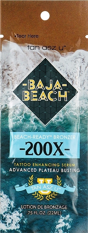 Tan Asz U Крем для солярію з бронзантами Baja Beach 200X Beach-Ready Bronzer (пробник) - фото N1
