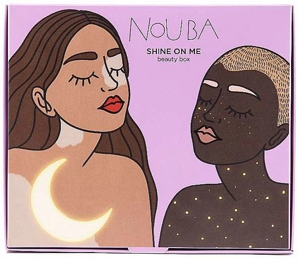NoUBA Shine On Me Gift Set Nude (mascara/9ml + lipstick/6ml + highlighter/30ml) Набір "Shine On Me Nude" - фото N1