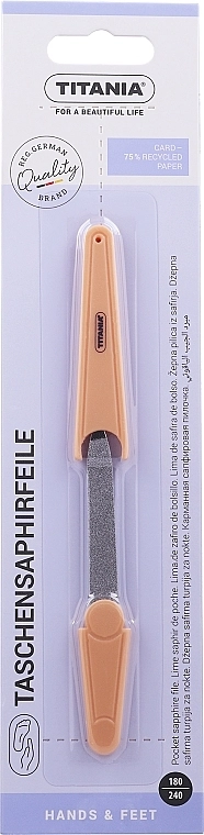 Titania Пилочка для косметички, бежевая Nail File - фото N1