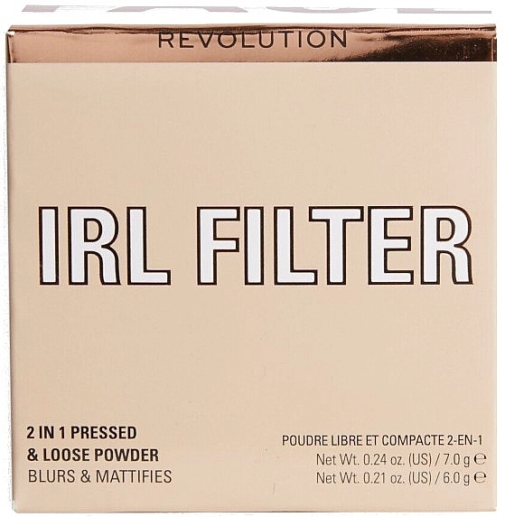 Makeup Revolution IRL Filter 2 in 1 Pressed & Loose Powder Translucent Пудра для лица - фото N5