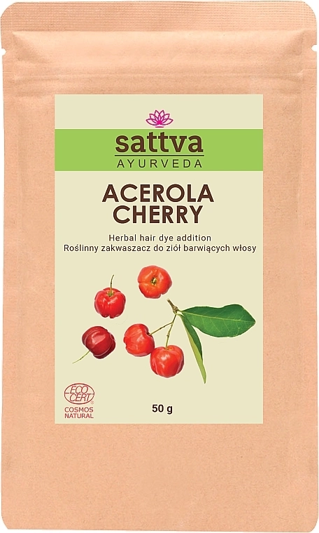 Sattva Порошок для волосся Acerola Cherry Herbal Hair Dye Addition - фото N1