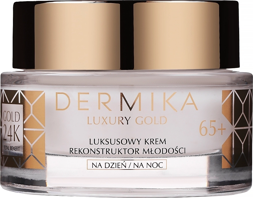 Dermika Крем для обличчя "Реконструктор молодості" Luxury Gold 24K Total Benefit Luxury Youth Reconstructor Cream 65+ - фото N1
