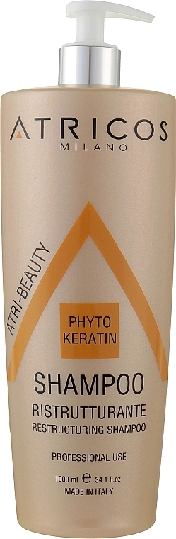 Atricos Шампунь с фитокератином для реструктуризации волос Phyto Keratin Restructuring Shampoo - фото N1