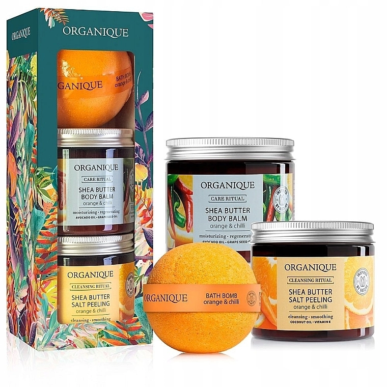 Organique Набір Orange Trio Set (b/balm/200ml + bath/bomb/170g + b/peel/200ml) - фото N1