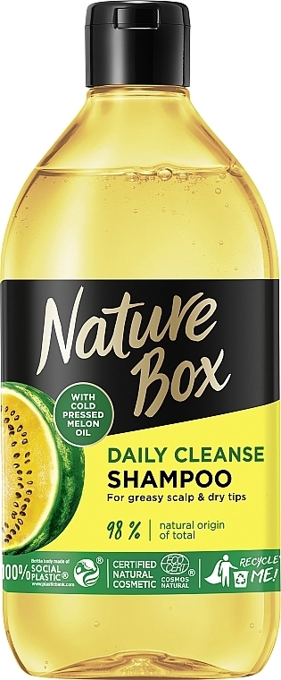 Nature Box Шампунь для волосся, схильного до жирності Melon Oil Daily Cleanse Shampoo - фото N1