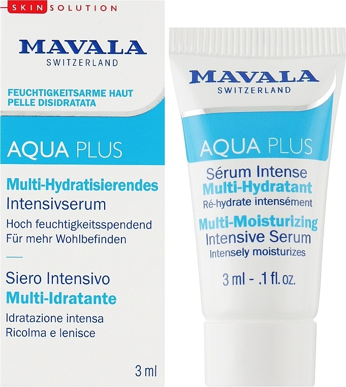 Mavala Активно увлажняющая сыворотка Aqua Plus Multi-Moisturizing Intensive Serum (пробник) - фото N2