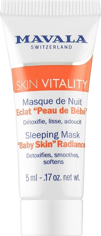 Mavala Нічна маска для сяяння шкіри Vitality Sleeping Mask Baby Skin Radiance (пробник) - фото N1